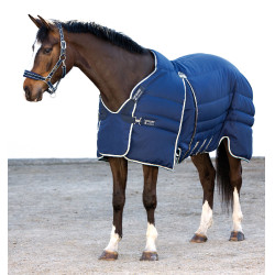 Manta de cuadra Horseware Rambo® Optimo 400g Marino / beige / azul / marino Azul marino