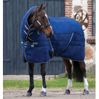 Manta para caballo Horseware Rambo Plus Rug Vari-Layer 450g Marino / marino / blanco Azul marino