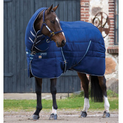 Manta para caballo Horseware Rambo Plus Rug Vari-Layer 450g Marino / marino / blanco Azul marino