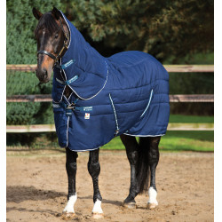 Manta para caballo Horseware Rambo Plus Rug Vari-Layer 450g Marino / marino / blanco Azul marino