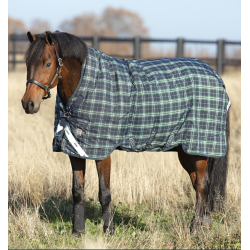 Manta Horseware Rhino Wug Vari-Layer 450g Verde a cuadros / azul marino