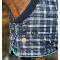 Manta de cuadra Horseware Rhino Original Vari-Layer 450g Marino a cuadros / azul verdoso Azul marino Manta de cuadra Horseware Rhino Original Vari-Layer 450g Marino a cuadros / azul verdoso Azul marino