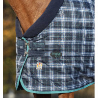 Manta de cuadra Horseware Rhino Original Vari-Layer 450g Marino a cuadros / azul verdoso Azul marino
