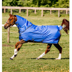 Cobertura Horseware Amigo Hero Ripstop Plus 100g Azul / marino / gris Cobertura Horseware Amigo Hero Ripstop Plus 100g Azul / marino / gris