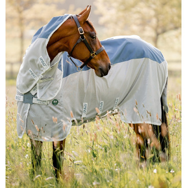 Cubre-moscas Horseware Amigo AmECO Combi 0g Verde azulado / gris