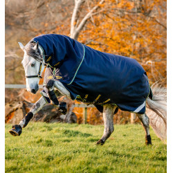 Manta Horseware Rambo Duo Force 2.0 100 g con liners de 100 y 300 g Azul marino / azul verde