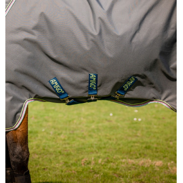 Manta para caballo Horseware Amigo® Bravo 12 Plus 250g 1200D Gris sombra / marino / lima Manta para caballo Horseware Amigo® Bravo 12 Plus 250g 1200D Gris sombra / marino / lima