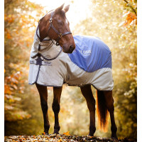 Couverture d'extérieur Horseware Rambo® Autumn Series fermeture à disque extérieur 0g avec doublure 100g Azúl marino / gris