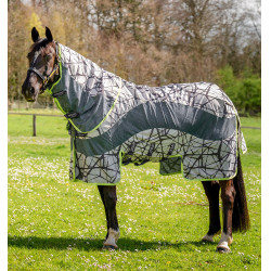 Manta antimoscas Horseware Camouflage 3 en 1 Amigo® CamoFly Estampado gris / lima Motifs