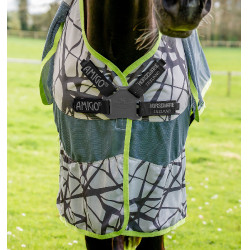 Manta antimoscas Horseware Camouflage 3 en 1 Amigo® CamoFly Estampado gris / lima Motifs