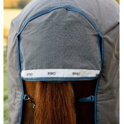 Manta Horseware Rhino HexStop Plus Turnout 0g Gris / índigo / marino Manta Horseware Rhino HexStop Plus Turnout 0g Gris / índigo / marino