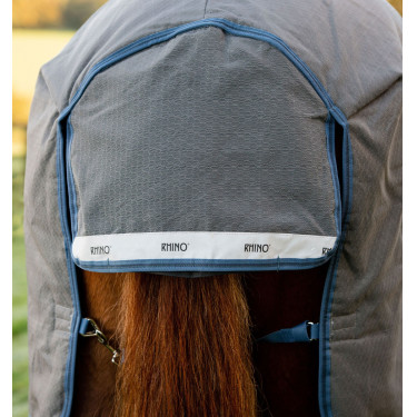 Manta Horseware Rhino HexStop Plus Turnout 0g Gris / índigo / marino Manta Horseware Rhino HexStop Plus Turnout 0g Gris / índigo / marino