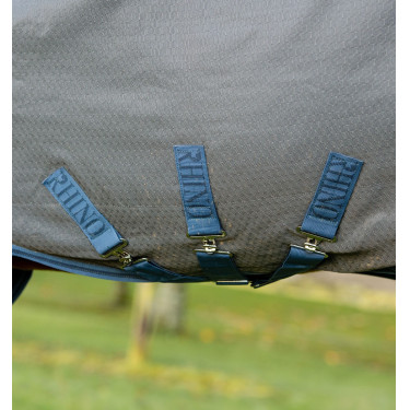 Manta Horseware Rhino HexStop Plus Turnout 0g Gris / índigo / marino Manta Horseware Rhino HexStop Plus Turnout 0g Gris / índigo / marino