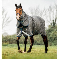 Manta Horseware Rhino HexStop Plus Turnout 0g Gris / índigo / marino