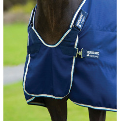 Manta Horseware Rambo Optimo Stable Plus 400g Marino / beige / azul / marino Azul marino