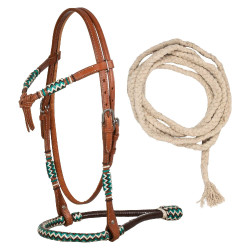 Bridon bosal con riendas de algodón mecate Pool's