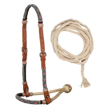 Conjunto bosal perlas de arena con riendas de algodón mecate Pool's Conjunto bosal perlas de arena con riendas de algodón mecate Pool's