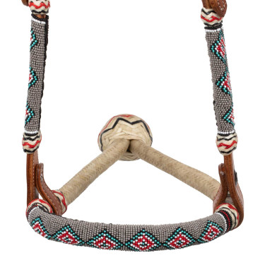 Conjunto bosal perlas de arena con riendas de algodón mecate Pool's Conjunto bosal perlas de arena con riendas de algodón mecate Pool's