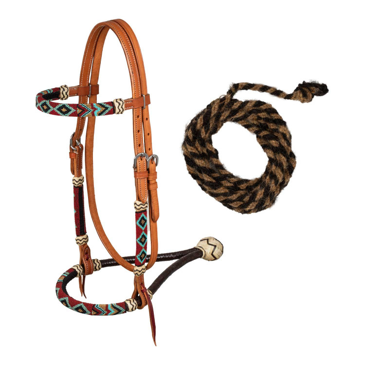 Conjunto de riendas de crin perla burdeos Pool's