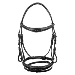 Filete de cuero flexible cosido Equestro Filete de cuero flexible cosido Equestro