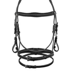 Filete de cuero flexible cosido Equestro Filete de cuero flexible cosido Equestro