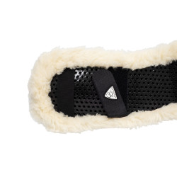 Funda de cincha clásica de gel y piel de oveja sintética Acavallo Natural Marrón