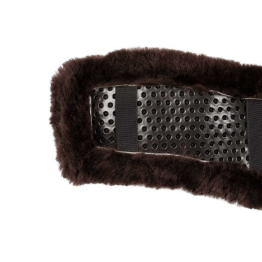 Funda corta de cincha de gel clásico con piel de oveja Acavallo Castaño Marrón Funda corta de cincha de gel clásico con piel de oveja Acavallo Castaño Marrón