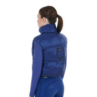 Chaleco corto con cremallera para mujer Equestro Azul sodalita