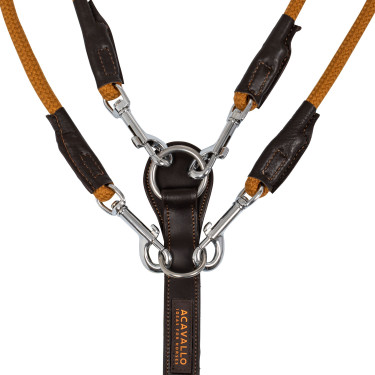 Gogue de cuero de becerro y nailon Acavallo Marrón oscuro Marr&amp;amp;amp;oacute;n