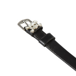 Tiras para espuelas de cuero con decoraciones de strass Equestro Tiras para espuelas de cuero con decoraciones de strass Equestro