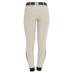 Pantalón de equitación mujer Aria full grip defectuoso Equestro Dólar de arena Beige