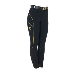 Pantalón de equitación para mujer corte slim con grip en las rodillas Equestro