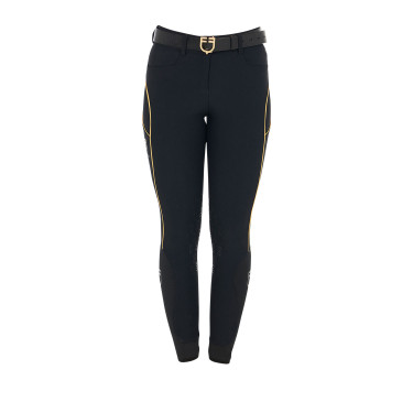 Pantalón de equitación para mujer corte slim con grip en las rodillas Equestro Pantalón de equitación para mujer corte slim con grip en las rodillas Equestro