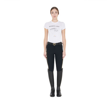 Pantalón de equitación para mujer corte slim con grip en las rodillas Equestro Pantalón de equitación para mujer corte slim con grip en las rodillas Equestro