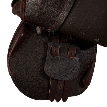 Silla de salto Firenze con árbol de madera y cuero doble Acavallo Marrón oscuro Marrón Silla de salto Firenze con árbol de madera y cuero doble Acavallo Marrón oscuro Marrón