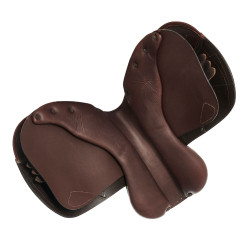 Silla de salto Firenze con árbol de madera y cuero doble Acavallo Marrón oscuro Marrón Silla de salto Firenze con árbol de madera y cuero doble Acavallo Marrón oscuro Marrón