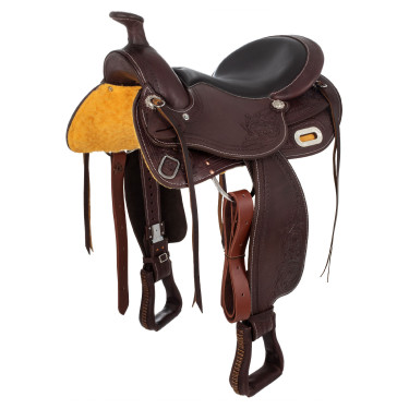 Silla western con adornos de acero inoxidable, cuero granulado y estampado floral 2815 Denver Silla western con adornos de acero inoxidable, cuero granulado y estampado floral 2815 Denver