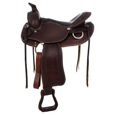 Silla western adornos de acero inoxidable cuero graneado y estampado serpiente 2817 Denver Silla western adornos de acero inoxidable cuero graneado y estampado serpiente 2817 Denver