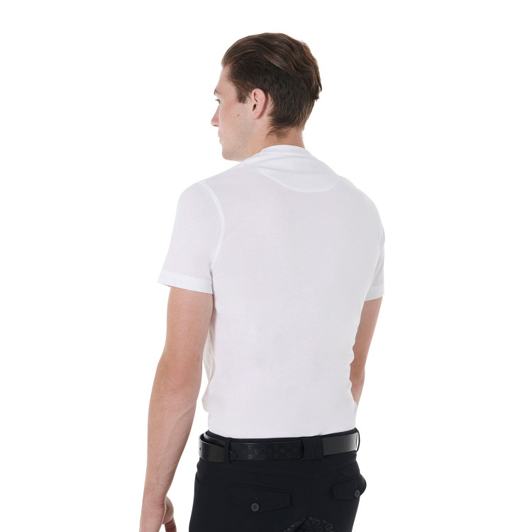 Camiseta de algodón Equestro para hombre corte slim con estampado Jump Camiseta de algodón Equestro para hombre corte slim con estampado Jump