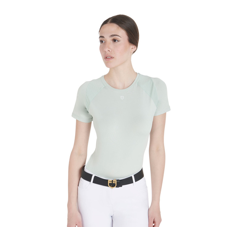 Camiseta técnica de entrenamiento para mujer corte slim Equestro Camiseta técnica de entrenamiento para mujer corte slim Equestro