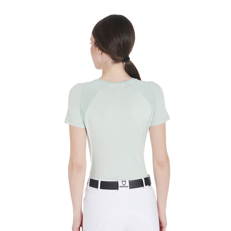 Camiseta técnica de entrenamiento para mujer corte slim Equestro Camiseta técnica de entrenamiento para mujer corte slim Equestro