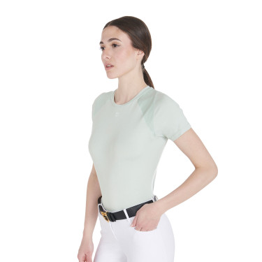 Camiseta técnica de entrenamiento para mujer corte slim Equestro Camiseta técnica de entrenamiento para mujer corte slim Equestro