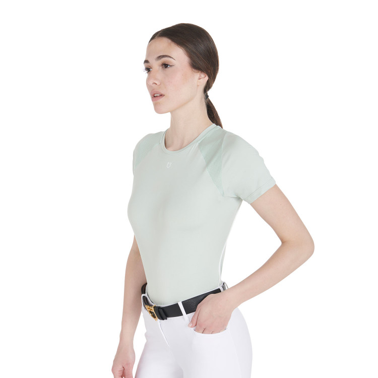 Camiseta técnica de entrenamiento para mujer corte slim Equestro Camiseta técnica de entrenamiento para mujer corte slim Equestro