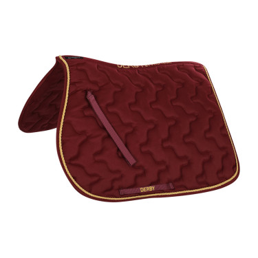 Manta de silla para poni Derby Burdeos / oro / burdeos