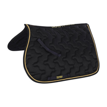 Manta de silla para poni Derby Marino / oro / marino Azul marino