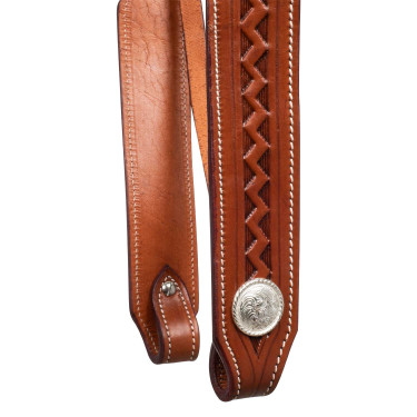 Cabezal western con estampado en el borde McBryan Castaña Marrón