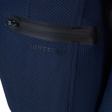 Chaqueta de concurso de tres botones para niña en malla Equestro Marino Azul marino