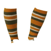 Calcetines LeMieux Sabrina Stripe Fluffies Albacoque Naranja