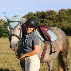 Mantilla LeMieux Prosport Close contact S - suede Glaciar Azul