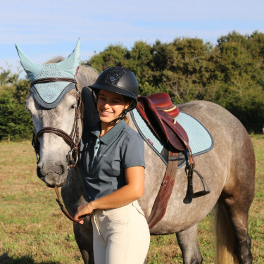 Mantilla LeMieux Prosport Close contact S - suede Glaciar Azul